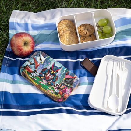 Cyberpunk Owl & Raven Bento Lunch Box