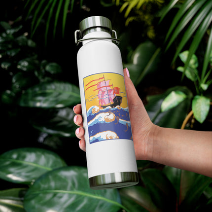 Golden Seas and Whimsical Dreams Copper Vacuum Insulated Bottle, 22oz