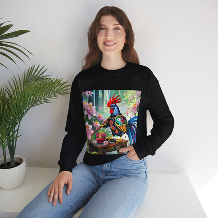 Cyberpunk Rooster Unisex Heavy Blend™ Crewneck Sweatshirt
