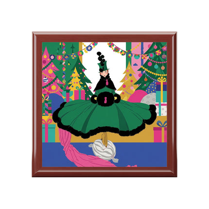 🎄🎁 The Emerald Christmas Belle Jewelry Box – Colorful Holiday Fashion Fantasy