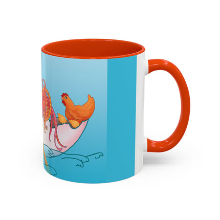A Rooster's Seafaring Adventure Colorful Mugs, 11oz