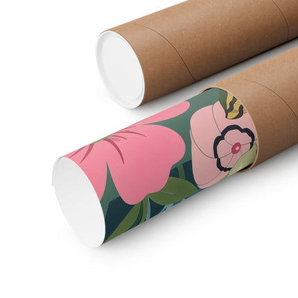 🌸🪞 The Lady Of The Flower Parasol Matte Vertical Poster – Art Deco Garden Whimsy