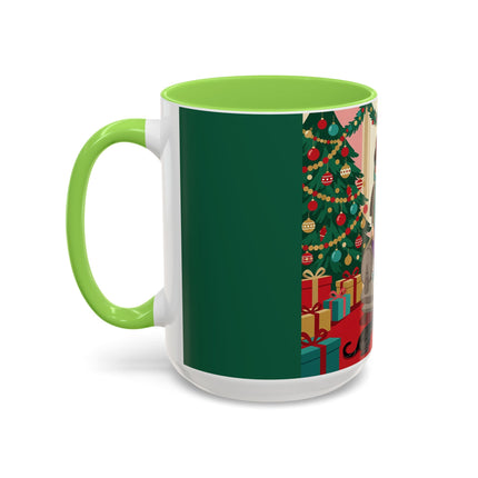 🖤🔥 The Lady Of The Christmas Hearth Colorful Mug – Art Deco Holiday Elegance