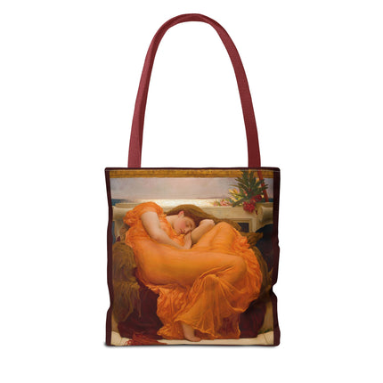 Flaming June by Frederic Leighton Tote Bag (AOP)