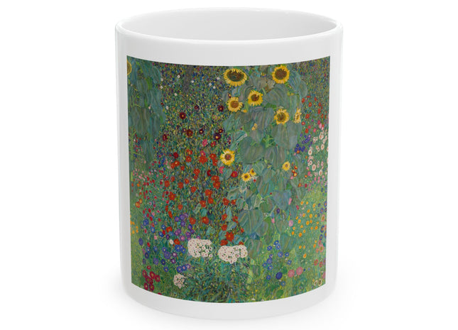 Farm Garden with Sunflowers by Gustav Klimt Ceramic Mug (11oz, 15oz)