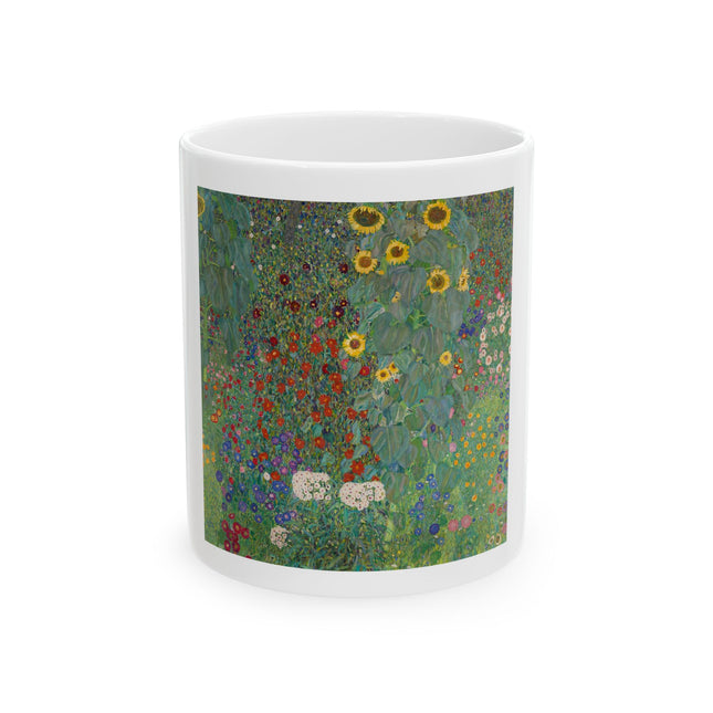 Farm Garden with Sunflowers by Gustav Klimt Ceramic Mug (11oz, 15oz)