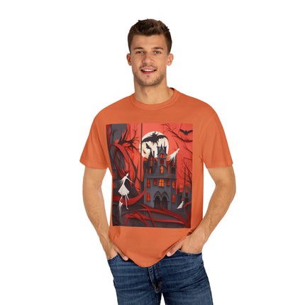 Halloween Night Scene Unisex Garment-Dyed T-shirt