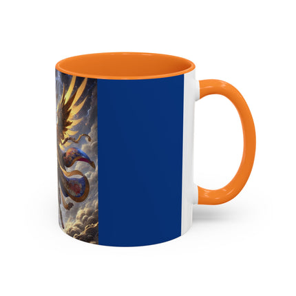 Valkyrie Descending Through Storm Colorful Mugs (11oz, 15oz)