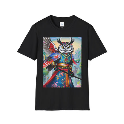 Cyberpunk Samurai Owl Softstyle T-Shirt