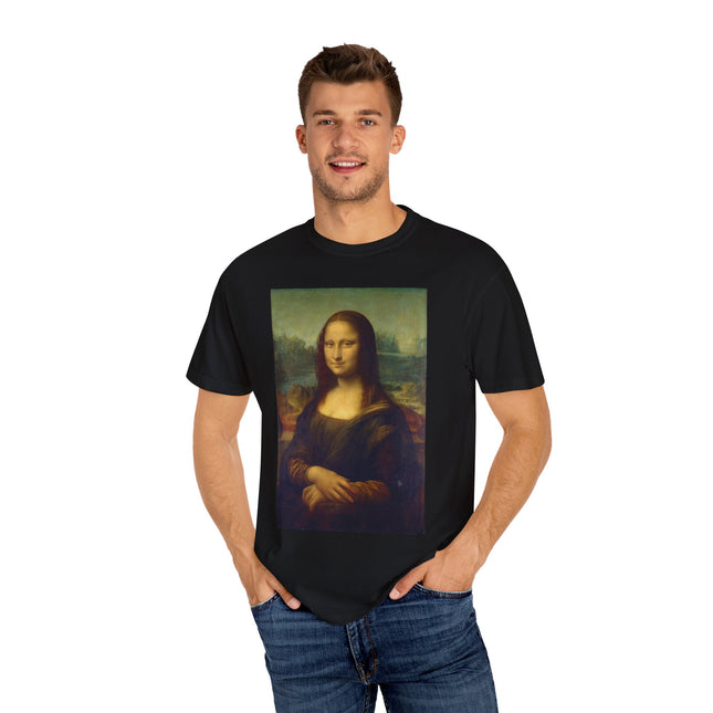 Mona Lisa by Leonardo da Vinci Unisex Garment-Dyed T-shirt