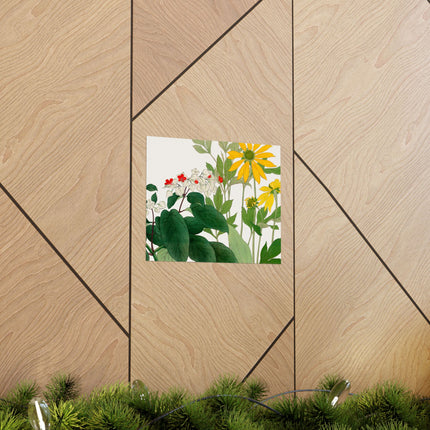 Clerodendrum & Rudbeckia by Tanigami Kônan Premium Matte Horizontal Posters