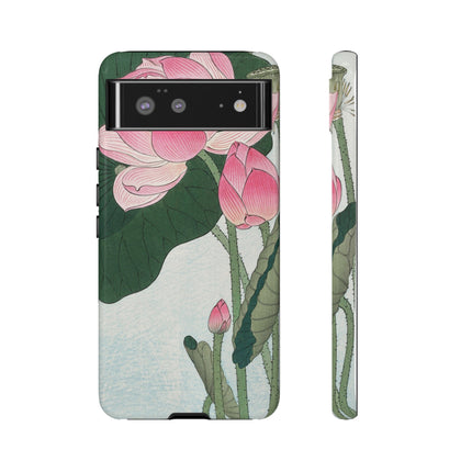 Blooming Lotus Flowers by Ohara Koson Phone Cases