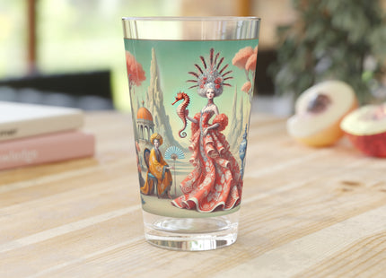 The Seahorse Court Pint Glass, 16oz