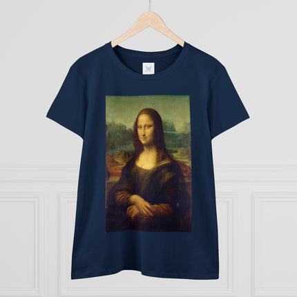 Mona Lisa by Leonardo da Vinci Women's Midweight Cotton Tee