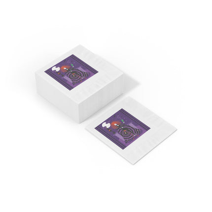 Mystic Elegance White Coined Napkins