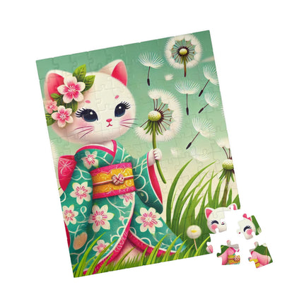 Geisha Kitten and the Dandelion Wish Puzzle (110, 252, 520-piece)