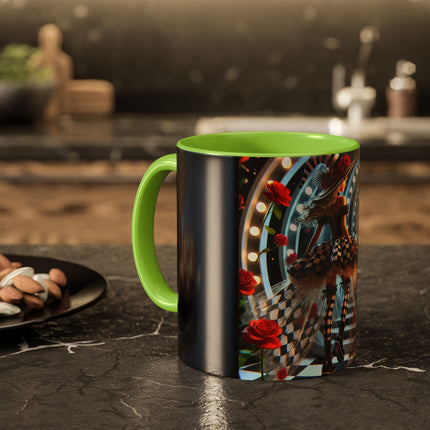 Halloween Witch Through the Mirror Colorful Mugs (11oz, 15oz)