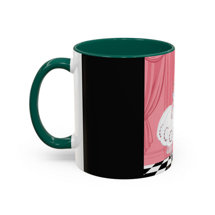 The Ladies Behind The Velvet Curtain Colorful Mugs – Art Deco Theatrical Elegance