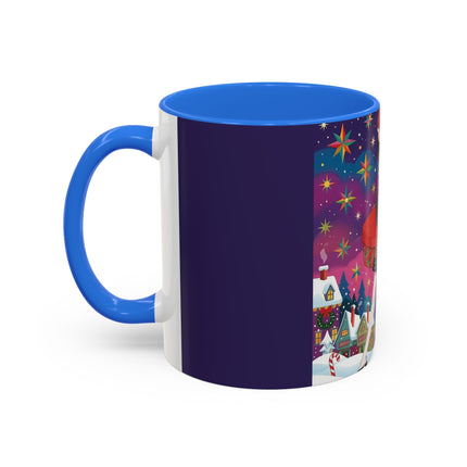 🎁✨ The Lady Of The Christmas Hatbox Colorful Mug – Art Deco Holiday Fantasy