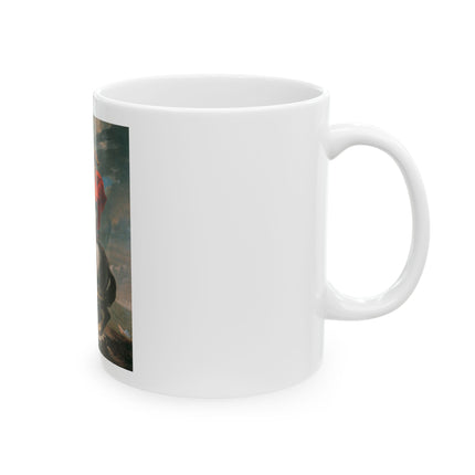 Napoleon Crossing the Alps by Jacques-Louis David Ceramic Mug (11oz, 15oz)