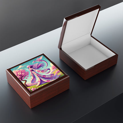 The Kimono Fairy & Sky Dragon Jewelry Box – Harmony in Bloom