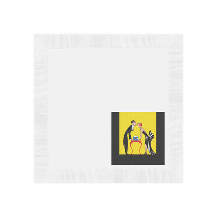A Moment of Elegance White Coined Napkins