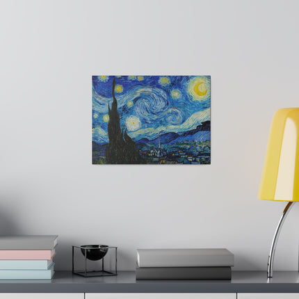 The Starry Night by Vincent Van Gogh Matte Canvas, Stretched, 0.75"