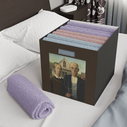 American Gothic by Grant Wood Felt Storage Box