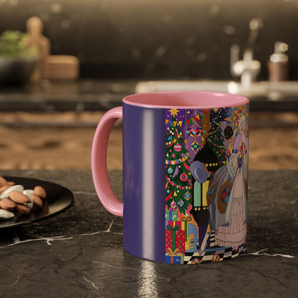 🎄✨ The Lady Of The Christmas Ornament Colorful Mug – Art Deco Holiday Fantasy