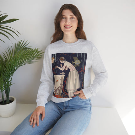 L'Etourdissant Petit Poisson (The Dazzling Little Fish) by George Barbier Heavy Blend™ Crewneck Sweatshirt