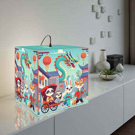 🐉🌟 The Little Dragon and Friends Light Cube Lamp – Friendship, Adventure & Storybook Charm