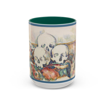 The Three Skulls by Paul Cézanne Colorful Mugs (11oz, 15oz)