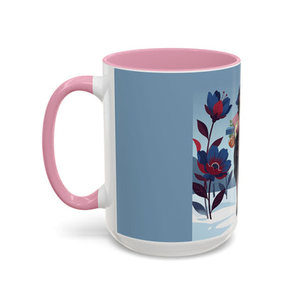 🎁🌺 The Christmas Gift Garden Stroll Colorful Mug – Art Deco Holiday Fantasy