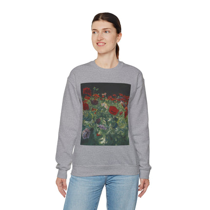 Poppies (A Study of Poppies for Carnation, Lily, Lily, Rose) by John Singer Sargent Heavy Blend™ Crewneck Sweatshirt