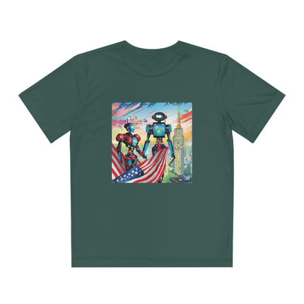 High Fashion Cyberpunk CIA Robots Youth Competitor Tee