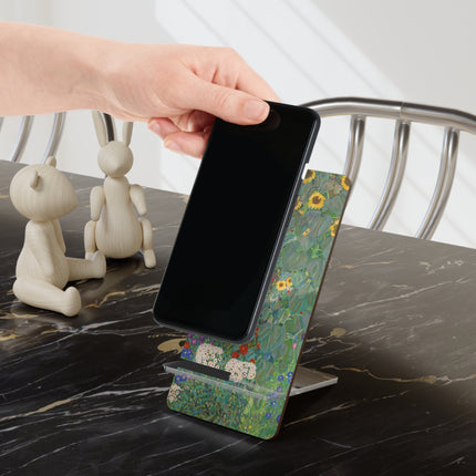 Farm Garden with Sunflowers by Gustav Klimt Mobile Display Stand for Smartphones