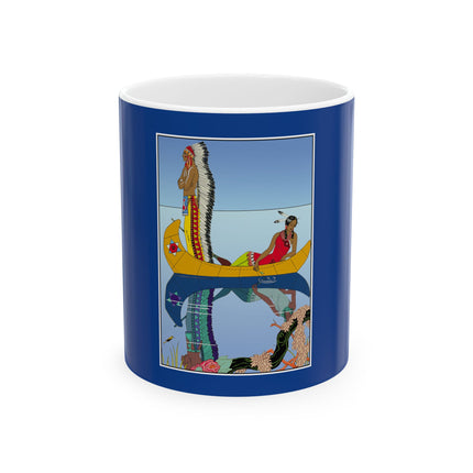 Le long du Missouri (Indian couple on the Missouri River) by George Barbier Ceramic Mug 11oz