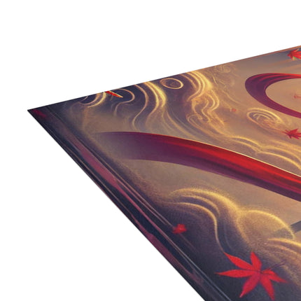 Regal Crimson Crane in the Autumn Mist Postcards (envelopes included) - Bundles of 10, 30, 50 Pieces