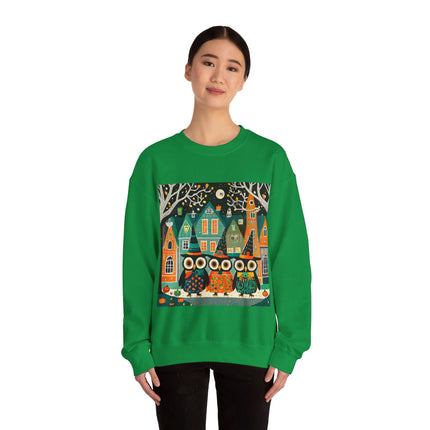 Night of the Trick-or-Treating Owlets Unisex Heavy Blend™ Crewneck Sweatshirt