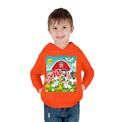 Happy Barnyard Morning Toddler Pullover Fleece Hoodie