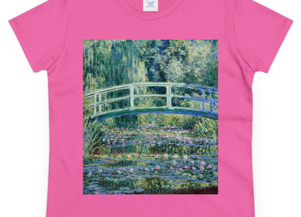 Water Lilies and Japanese Bridge by Claude Monet Women's Midweight Cotton Tee