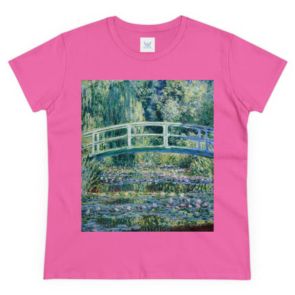 Water Lilies and Japanese Bridge by Claude Monet Women's Midweight Cotton Tee