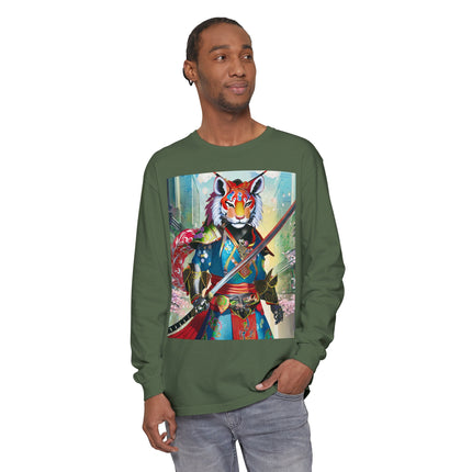Cyberpunk Samurai Lion Long Sleeve T-Shirt