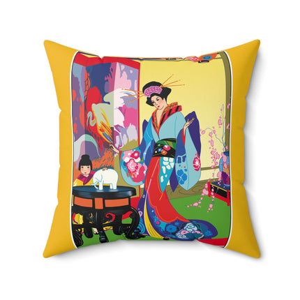 A Timeless Journey by Umberto Brunelleschi Spun Polyester Square Pillow