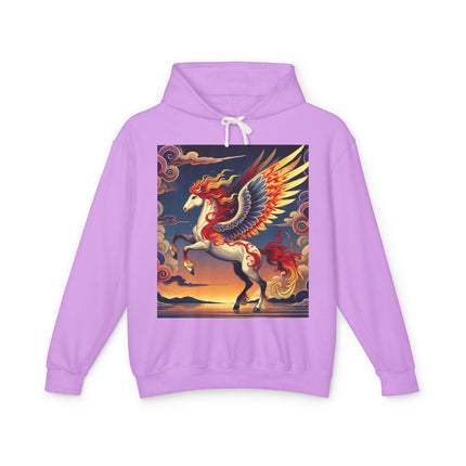 Flame-Winged Horse at Sunset Hoodie