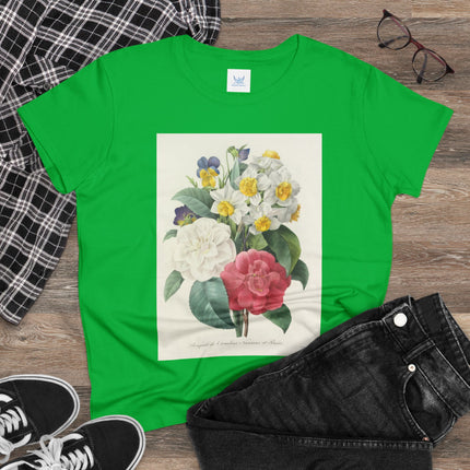 Choix des plus belles fleurs, Plate 015 by Pierre Joseph Redouté Women's Midweight Cotton Tee