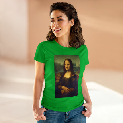 Mona Lisa by Leonardo da Vinci Women's Midweight Cotton Tee