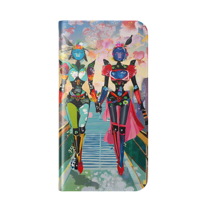 🤖🌆 Cyber Punk Robot Models Flip Case – Futuristic Fashion & Neon Elegance