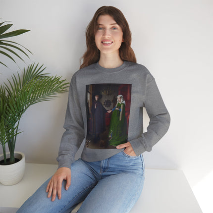 Arnolfini Portrait by Jan Van Eyck Heavy Blend™ Crewneck Sweatshirt