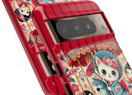 Geisha Kitten's Enchanted Carousel Phone Cases